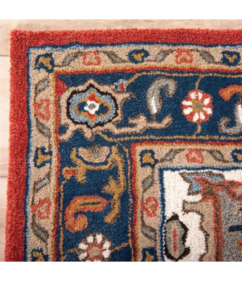 Rizzy Home Sapphire Red/Blue SAH449 7 ft. 9 in. X 9 ft. 9 in. Rectangle Rug