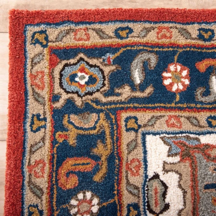 Rizzy Home Sapphire Red/Blue SAH449 8 ft. 9 in. X 11 ft. 9 in. Rectangle Rug