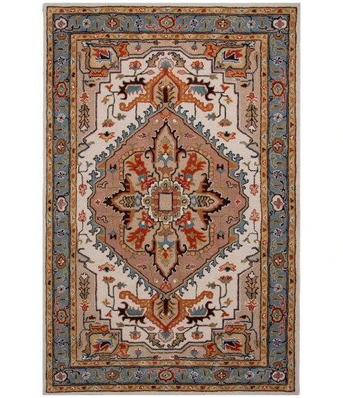 Rizzy Home Sapphire Beige/Blue SAH450 5 ft. X 8 ft. Rectangle Rug