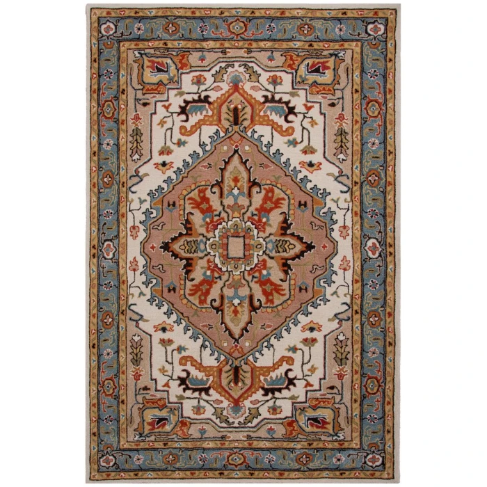 Rizzy Home Sapphire Beige/Blue SAH450 9 ft. 9 in. X 12 ft. 9 in. Rectangle Rug