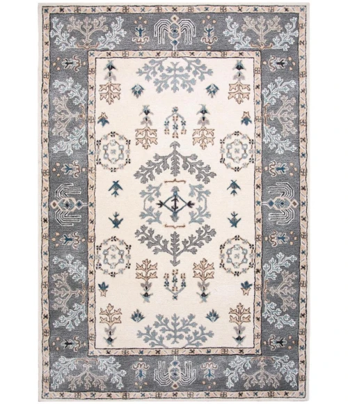 Rizzy Home Sapphire Ivory/Gray SAH550 5 ft. X 8 ft. Rectangle Rug