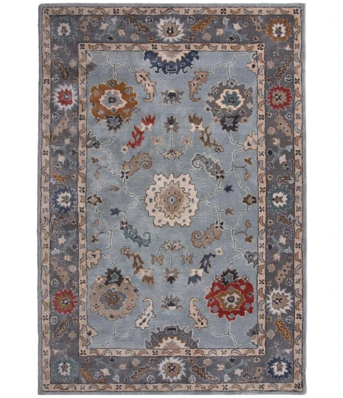 Rizzy Home Sapphire Blue/Gray SAH664 9 ft. 9 in. X 12 ft. 9 in. Rectangle Rug