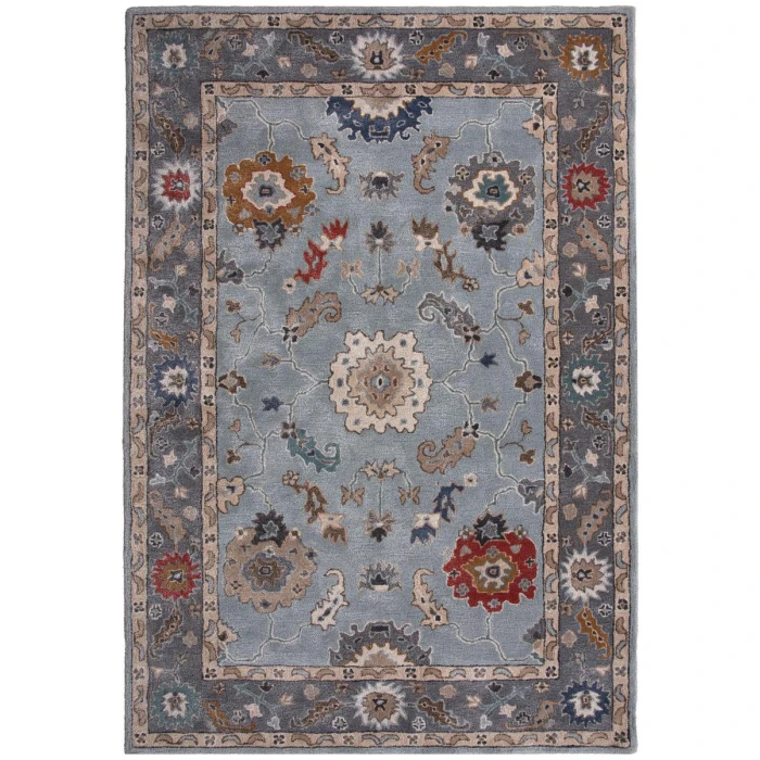 Rizzy Home Sapphire Blue/Gray SAH664 8 ft. 9 in. X 11 ft. 9 in. Rectangle Rug