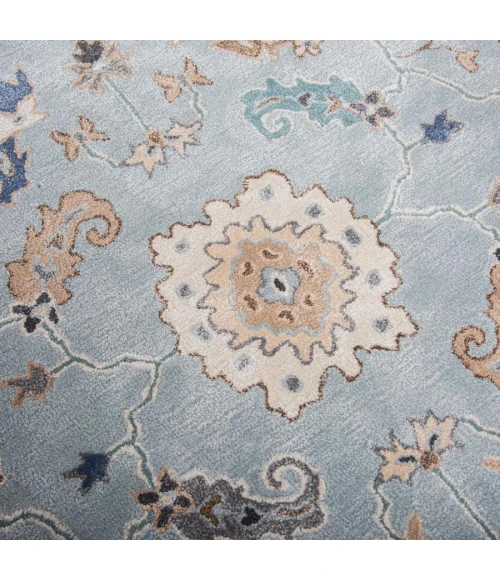 Rizzy Home Sapphire Blue/Gray SAH664 9 ft. 9 in. X 12 ft. 9 in. Rectangle Rug