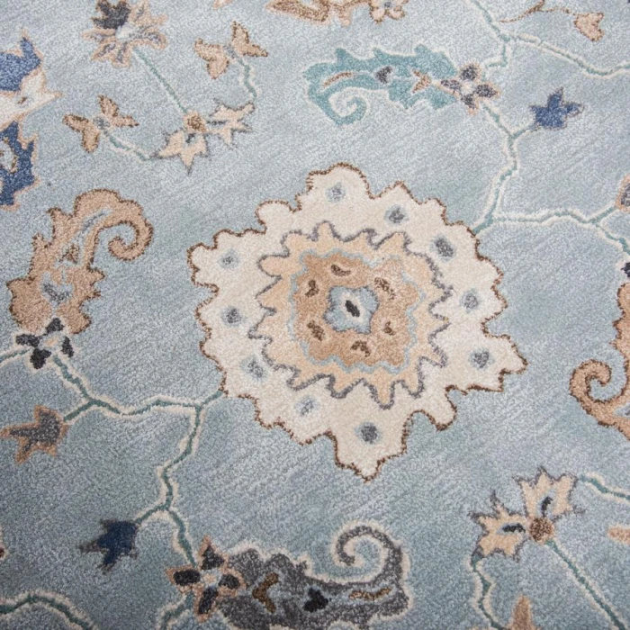 Rizzy Home Sapphire Blue/Gray SAH664 8 ft. 9 in. X 11 ft. 9 in. Rectangle Rug
