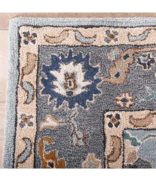 Rizzy Home Sapphire Blue/Gray SAH664 9 ft. 9 in. X 12 ft. 9 in. Rectangle Rug