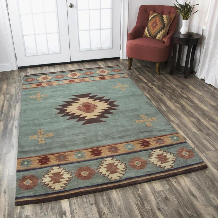 Rizzy Southwest Area Rug SU2008 3' x 5' gray blue