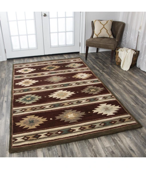 Rizzy Southwest Area Rug SU2012 5' x 8' Burgundy 