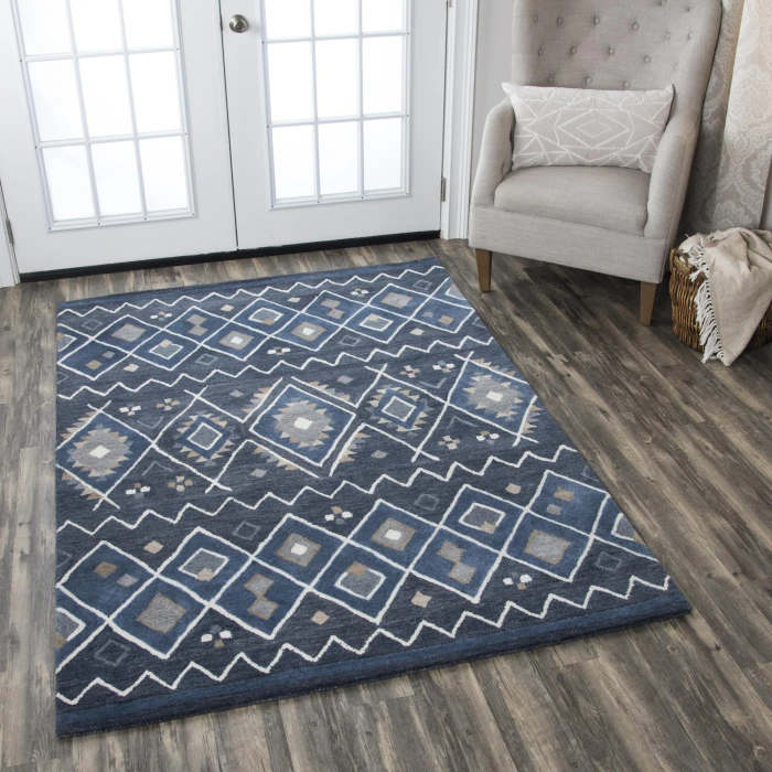 Rizzy Tumble Weed Loft Area Rug TL647A 8' x 10' Indigo