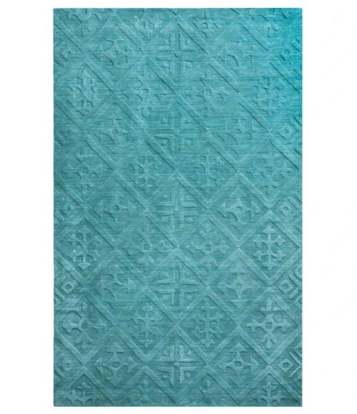 Rizzy Technique Area Rug TC8272 8' x 10' Blue / Aqua