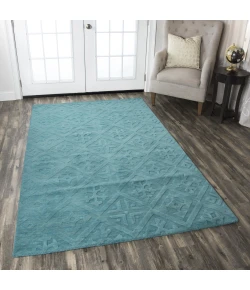 Rizzy Home Technique TC8272 Teal / Blue Area Rug 8 ft. X 10 ft. Rectangle