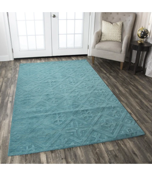 Rizzy Technique Area Rug TC8272 8' x 10' Blue / Aqua