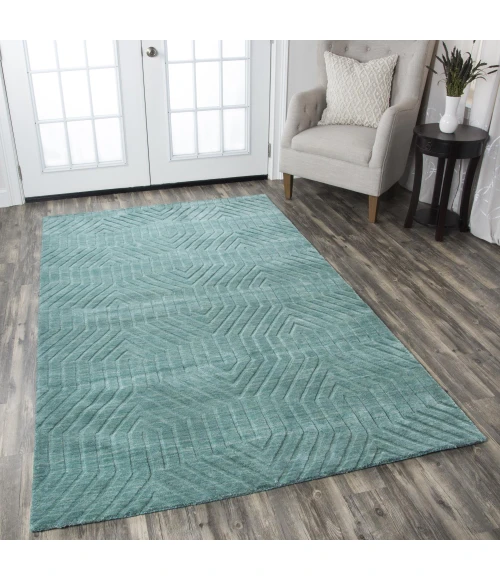 Rizzy Technique Area Rug TC8577 8' x 10' Blue / Dark Teal