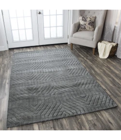 Rizzy Home Technique TC8578 Gray Area Rug 5 ft. X 8 ft. Rectangle