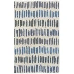 Rizzy Home Tetra TET109 Ivory / Blue Area Rug 8 ft. 9 in. X 11 ft. 9 in. Rectangle