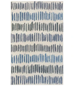 Rizzy Home Tetra TET109 Ivory / Blue Area Rug 8 ft. 9 in. X 11 ft. 9 in. Rectangle