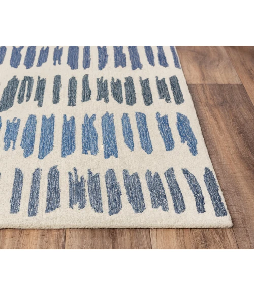 Rizzy Tetra Area Rug TET109 5' x 8' Ivory/Blue