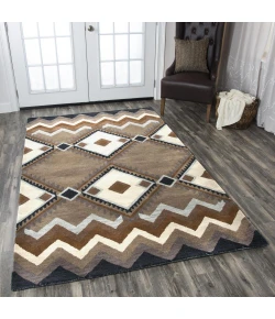 Rizzy Home Tumble Weed Loft TL9147 Brown Area Rug 9 ft. X 12 ft. Rectangle