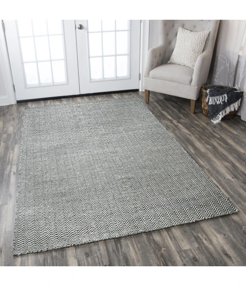 Rizzy Twist Area Rug TW2966 2'6" x 8' Black