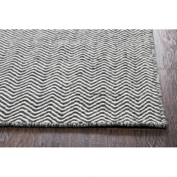 Rizzy Twist Area Rug TW2966 5' x 8' Black