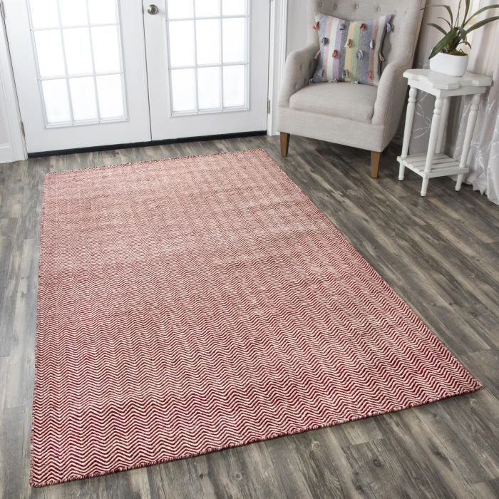 Rizzy Twist Area Rug TW2967 5' x 8' Burgundy 