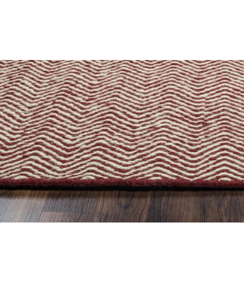 Rizzy Twist Area Rug TW2967 5' x 8' Burgundy 