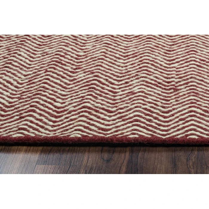 Rizzy Twist Area Rug TW2967 5' x 8' Burgundy 