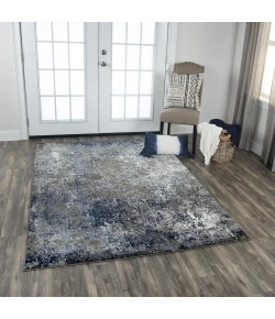 Rizzy Home Valencia VCA104 Silver / Blue Area Rug 5 ft. 3 in. X 7 ft. 6 in. Rectangle