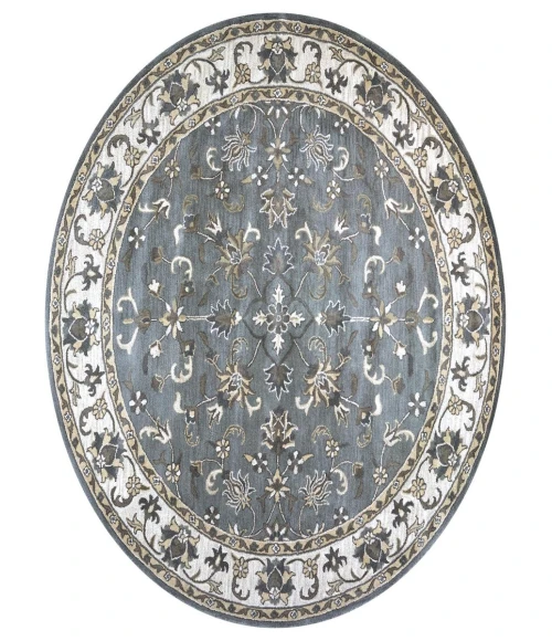 Rizzy Home Valintino Gray VN9658 8 ft. Round Rug