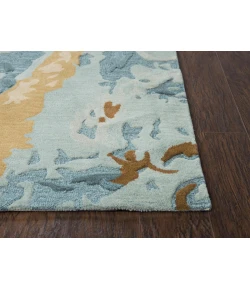 Rizzy Home Vogue VOG102 Aqua Area Rug 2 ft. 6 in. X 8 ft. Runner