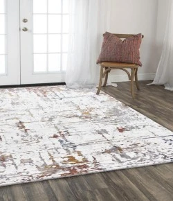 Rizzy Home Westchester WES861 Ivory / Multi Area Rug 7 ft. 8 in. X 9 ft. 10 in. Rectangle