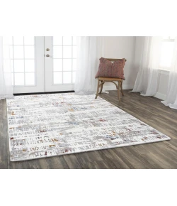 Rizzy Home Westchester WES862 Neutral Area Rug 3 ft. 11 in. X 5 ft. 6 in. Rectangle
