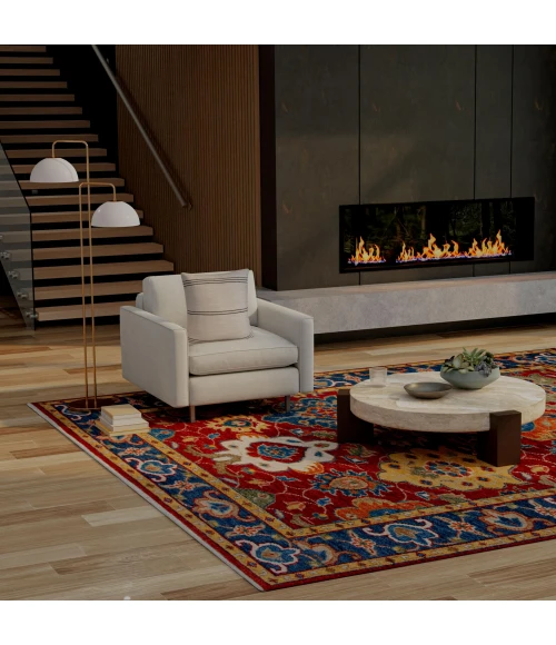 Rizzy Home Envision Red/Blue ENV801 8 ft. X 10 ft. Rect. Rug