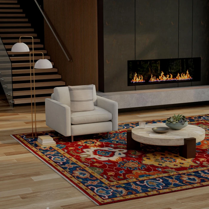 Rizzy Home Envision Red/Blue ENV801 10 ft. X 14 ft. Rect. Rug