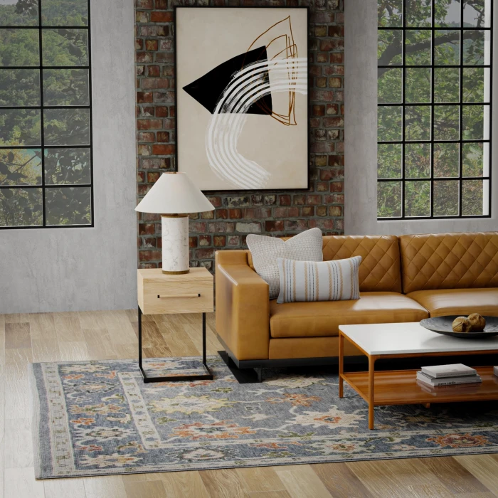 Rizzy Home Hallmark Gray/Dk.Gray HAL665 6 ft. X 9 ft. Rect. Rug