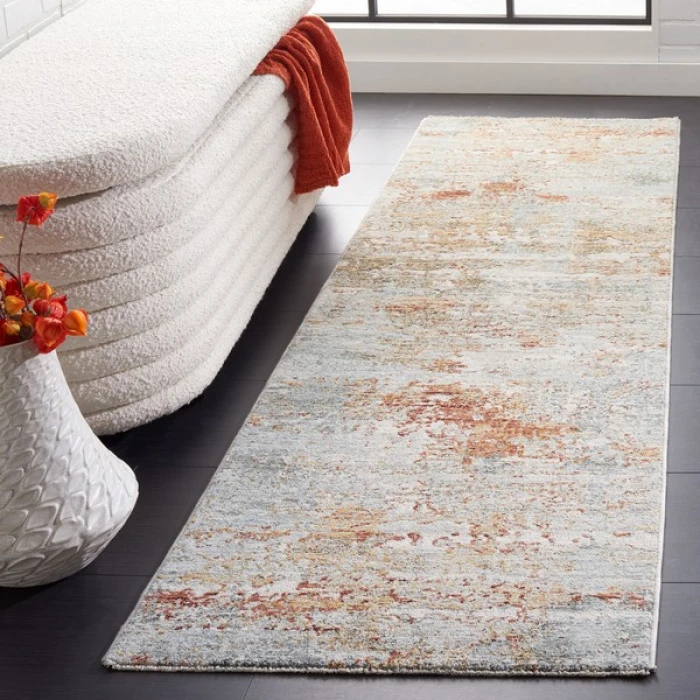 Safavieh Adrianna ADN200 Blue / Rust 2'-2" X 8' Runner Area Rug