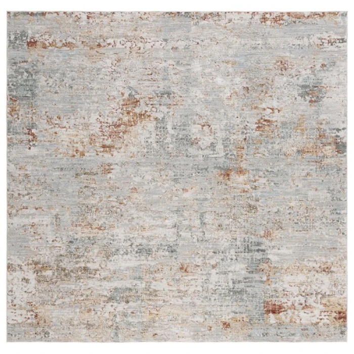 Safavieh Adrianna ADN200 Blue / Rust 6'-7" X 6'-7" Square Area Rug