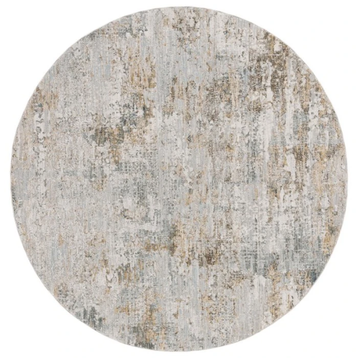 Safavieh Adrianna ADN200 Blue / Gold 6'-7" X 6'-7" Round Area Rug