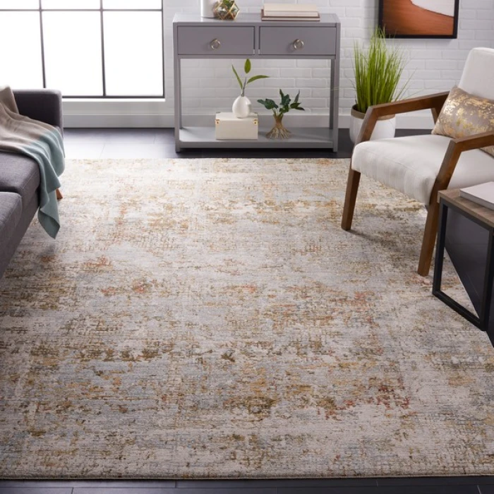Safavieh Adrianna ADN202 Blue / Gold 5'-3" X 7'-6" Rectangle Area Rug