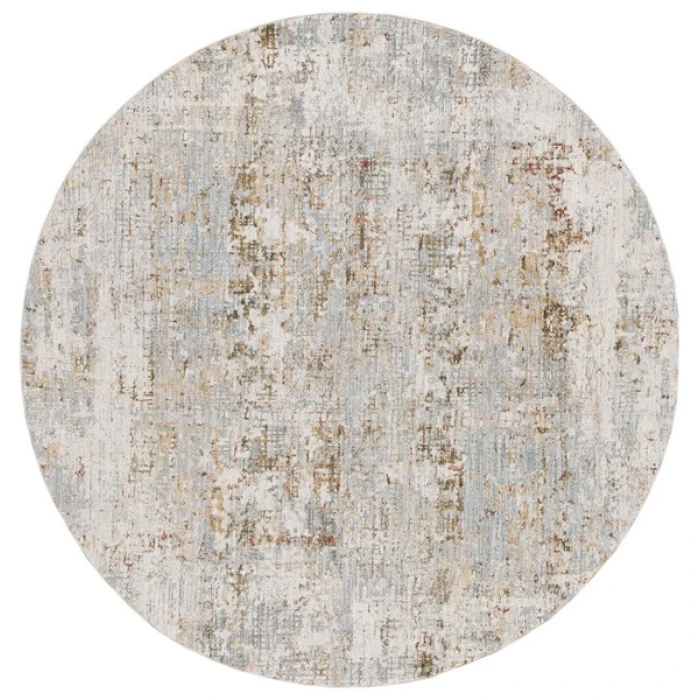 Safavieh Adrianna ADN202 Blue / Gold 6'-7" X 6'-7" Round Area Rug