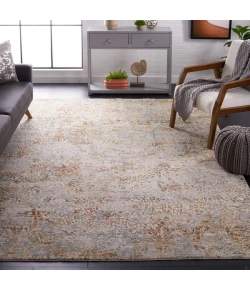 Safavieh Adrianna ADN204 Blue / Gold 6'-7" X 6'-7" Square Area Rug