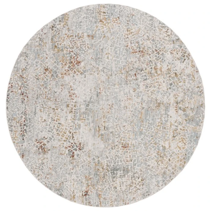 Safavieh Adrianna ADN204 Blue / Gold 6'-7" X 6'-7" Round Area Rug