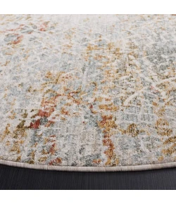 Safavieh Adrianna ADN204 Blue / Gold 6'-7" X 6'-7" Round Area Rug