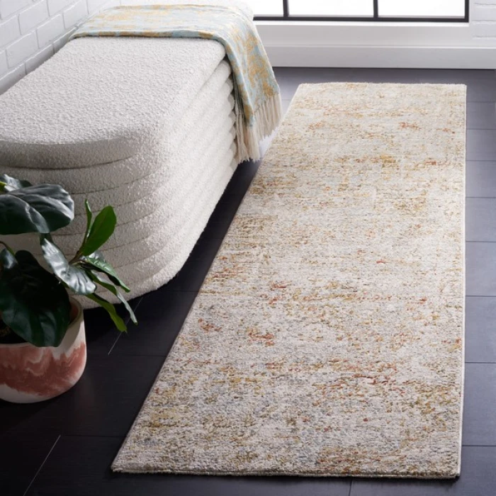 Safavieh Adrianna ADN206 Blue / Gold 2'-2" X 8' Runner Area Rug
