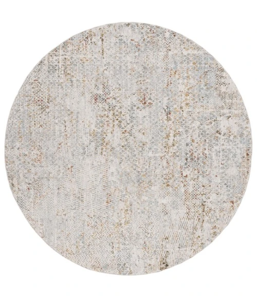 Safavieh Adrianna ADN206 Blue / Gold 6'-7" X 6'-7" Round Area Rug