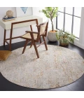 Safavieh Adrianna ADN206 Blue / Gold 6'-7" X 6'-7" Round Area Rug