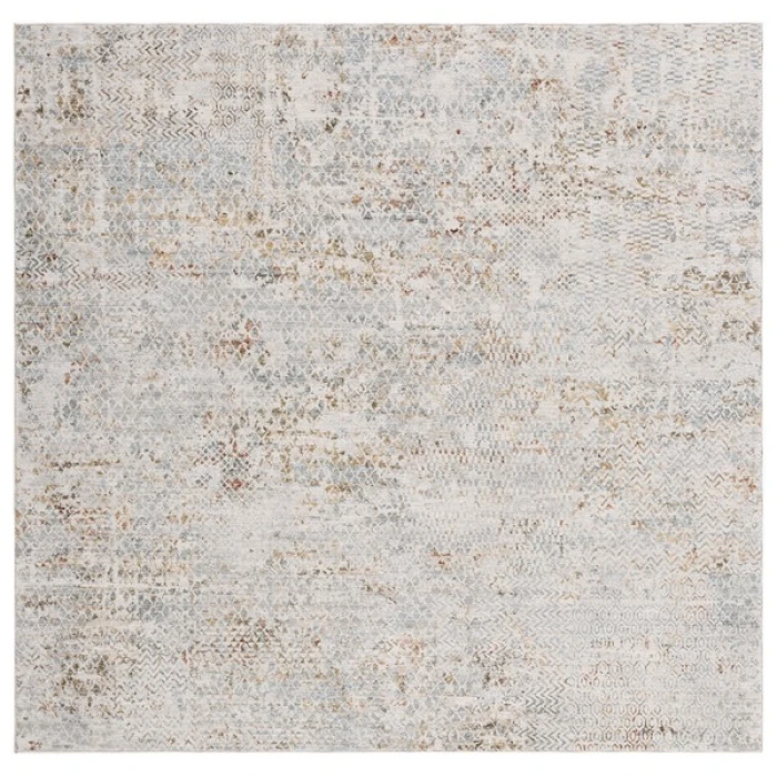 Safavieh Adrianna ADN206 Blue / Gold 6'-7" X 6'-7" Square Area Rug