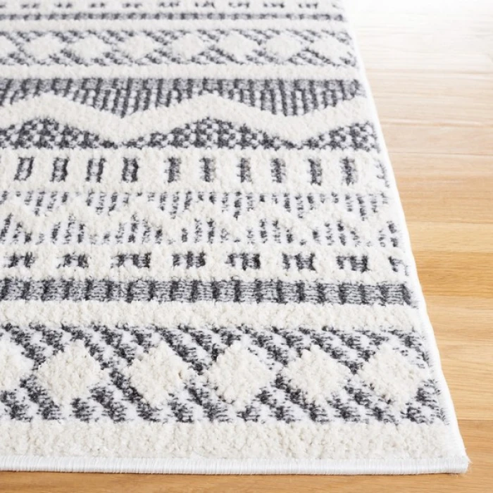 Safavieh Alamo ALM716 Charcoal / Ivory 2'-2" X 8' Runner Area Rug