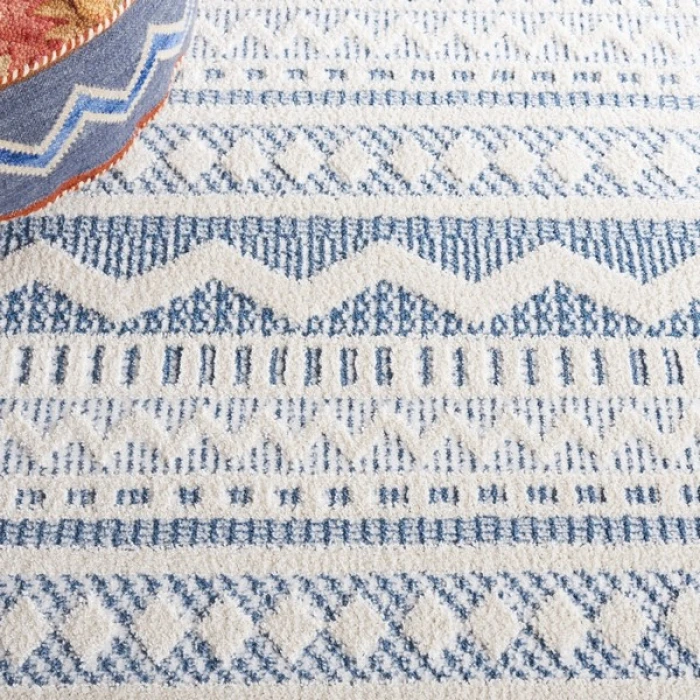 Safavieh Alamo ALM716 Blue / Ivory 9' X 12' Rectangle Area Rug