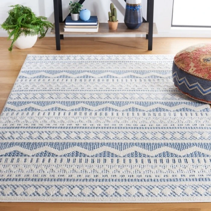Safavieh Alamo ALM716 Blue / Ivory 9' X 12' Rectangle Area Rug